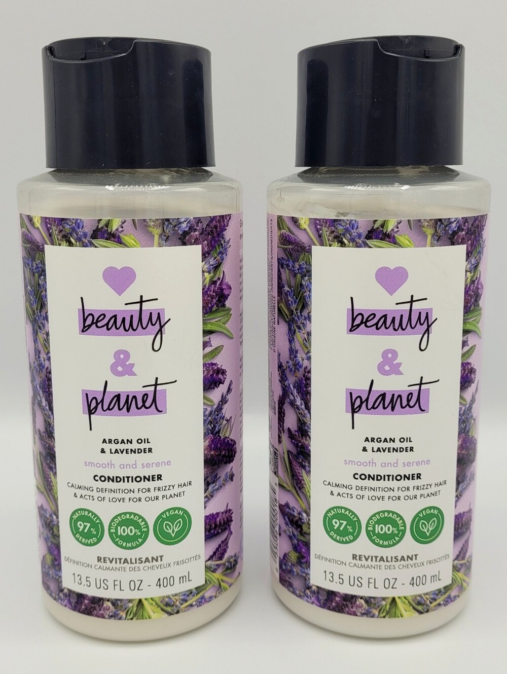Love Beauty & Planet Conditioner Argan Oil & Lavender 13.5 fl oz Each (2 Pack)